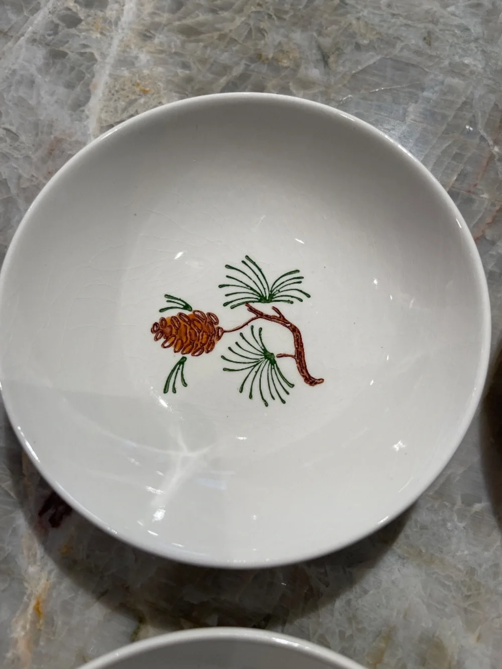 Stetson Marcrest~Vintage Misty Pine ovenproof hand painted underglaze bowls